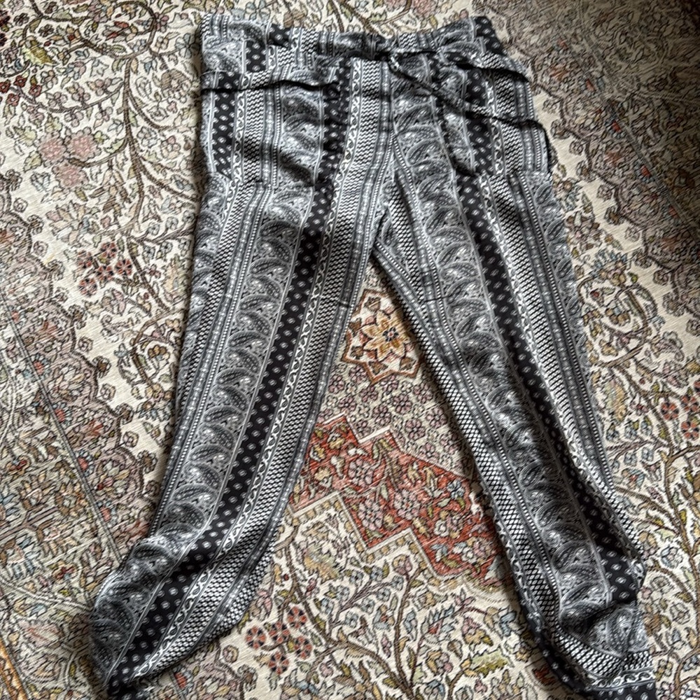Saint Mojave silk drawstring pants gathered cuffs pockets size 2